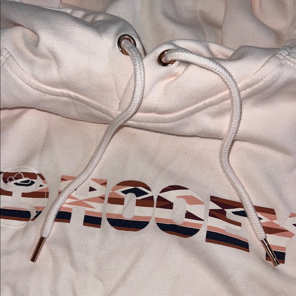 Aztec Patterned Hooey Hoodie in Cream and Pink - Picture 4 of 5